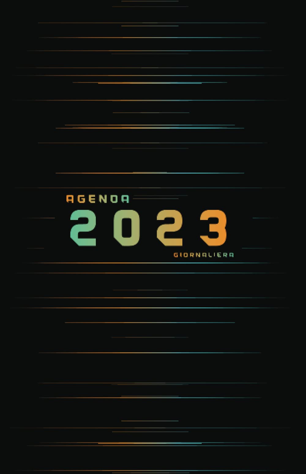 Agenda 2023 Giornaliera: Agenda 12 mesi (1 giorno per pagina) per una facile pianificazione e programmazione durante tutto l'anno | Ampio spazio, calendario annuale e planner mensile | c-nrgh