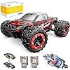 DEERC Brushless Remote Control Car, 4WD High Speed RC Car 37 MPH, 2 Battery for 40+ Min Play, 1:18 Scale Monster Truck with Light, All Terrain Off Road Truck 2 Shell, Gift for Adults, Kids (300E)