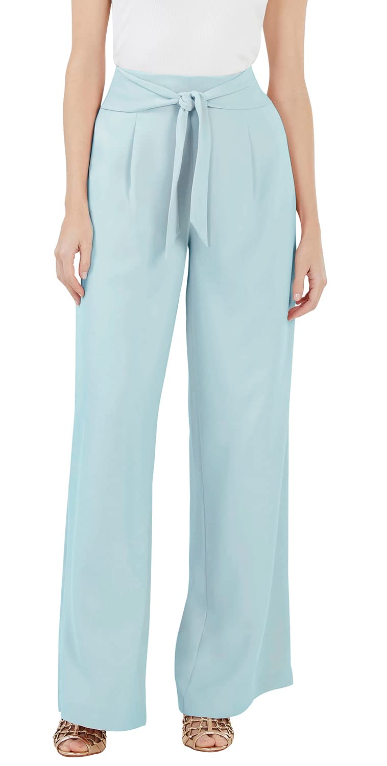 FANCYINNWomen Wide Leg Trousers Relaxed Loose Casual Cropped Summer Pants High Waist Lounge Trousers