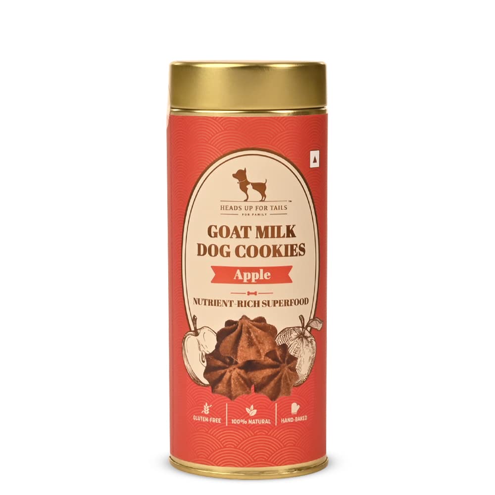 Heads Up For Tails Goat Milk Dog Cookies-Apple (200 G) For All Life Stages