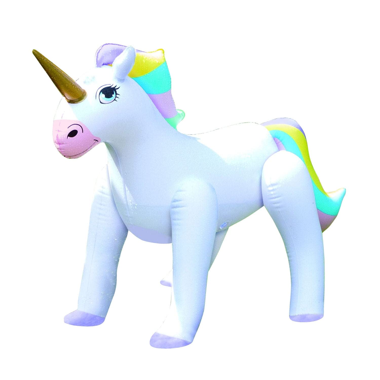 Etna Inflatable Unicorn Sprinkler - Fun Outdoor Water Toy for Kids Attaches to Garden Hose, 33 1/2" High