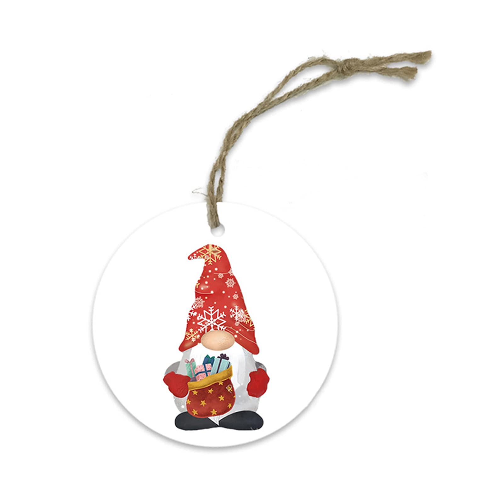 StaunchWea Christmas Ornaments Pendant Tree Wooden Dwarf Crafts Ornaments Pendant for Household Office Living Roome Bedroom