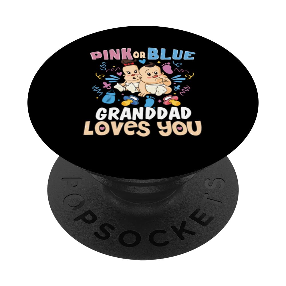 Pink or Blue Granddad Loves You Best Grandpa Ever Granmps PopSockets Swappable PopGrip