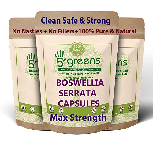 Boswellia Serrata Capsules 10:1 Extract (4600mg Equivalent) | Indian Frankincense | 180 Vegetarian Capsules, 4 Month Supply | Joint Care Supplement | Natural Anti INFLAMMATORY | 5greens (180)