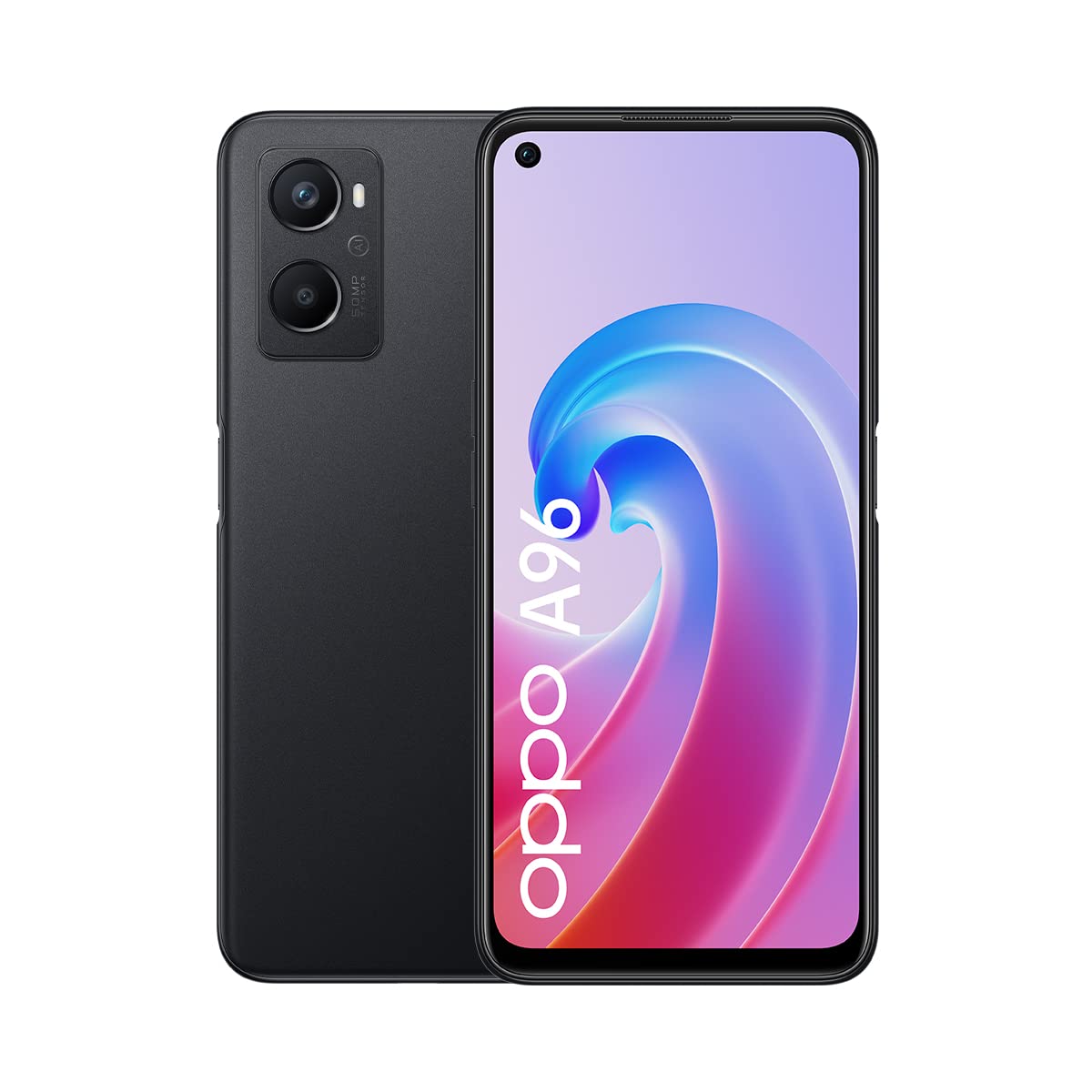 OPPO A96 Smartphone, Qualcomm Snapdragon 680, 6.59“ 90Hz screen, 50MP+2MP rear camera, 16MP front camera, RAM 8GB + ROM 128GB, 5000mAh 33W Supervooc; Black