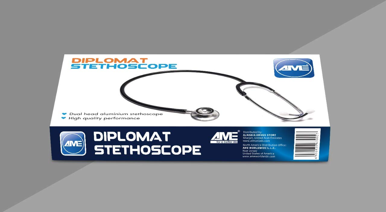 AMEDiplomat Stethoscope Ideal for Nurse Use | For Home Use | Student Use | Play Toy Use