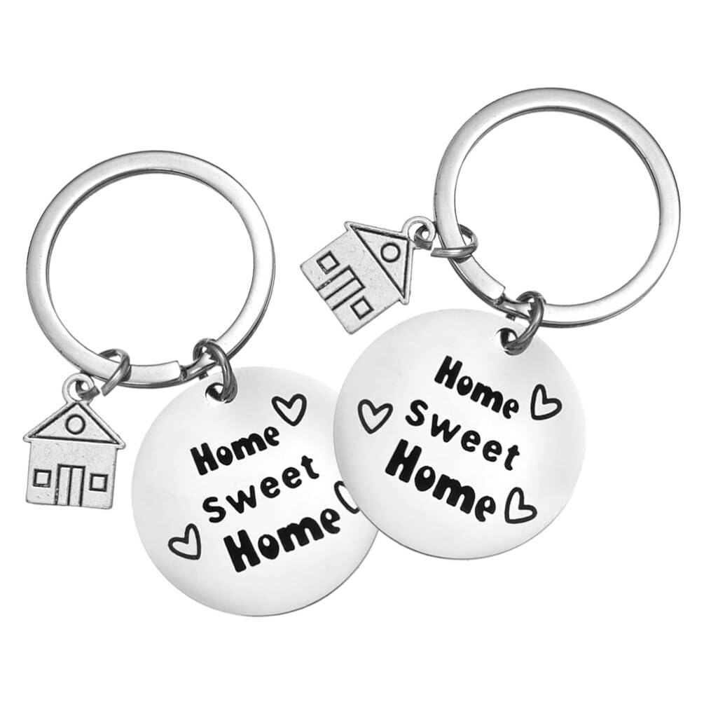 TofficuTofficu Home Sweet Home Keychain 2pcs New Home Keychain New House Moving Key Ring New Homeowner First Home Keychain Couples Friend First Home Housewarming Gift