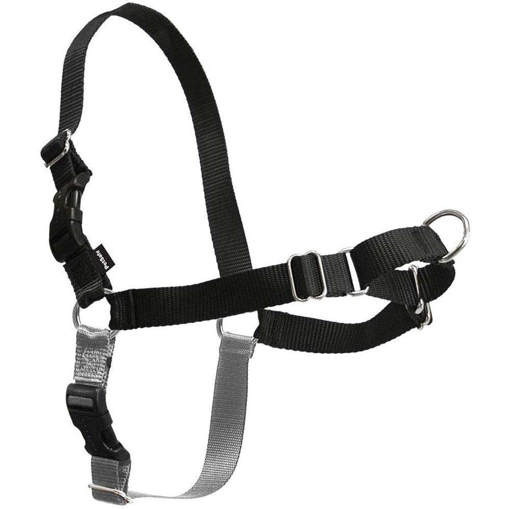 PetSafe Easy Walk Harness for Dogs, Medium/Large, Black/Beige, 1.8 m Lead