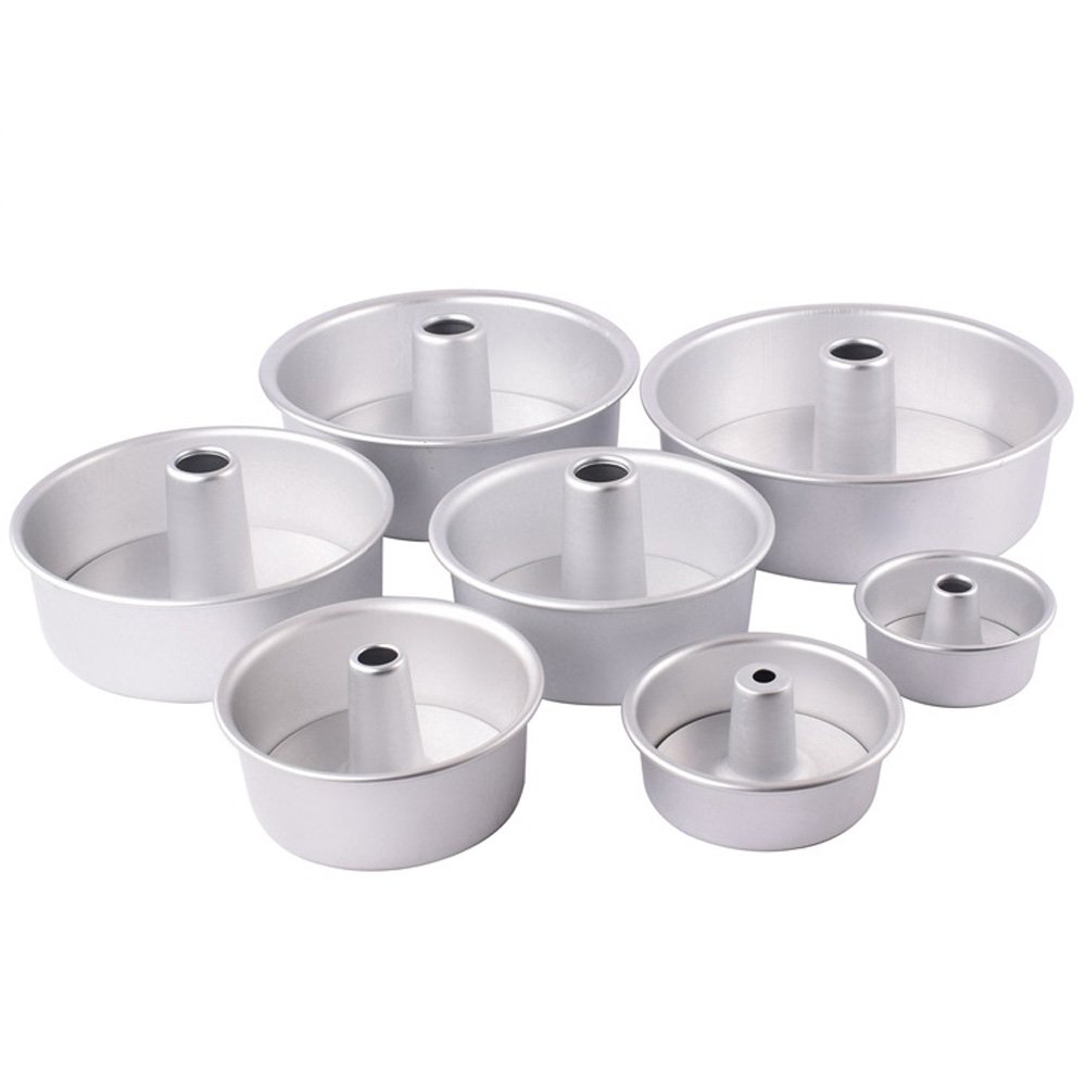 (15cm ) - Dealglad Aluminium Non-Stick Round Hollow Chiffon Cake Mould Angel Food Cake Pan Baking Mould (15cm )