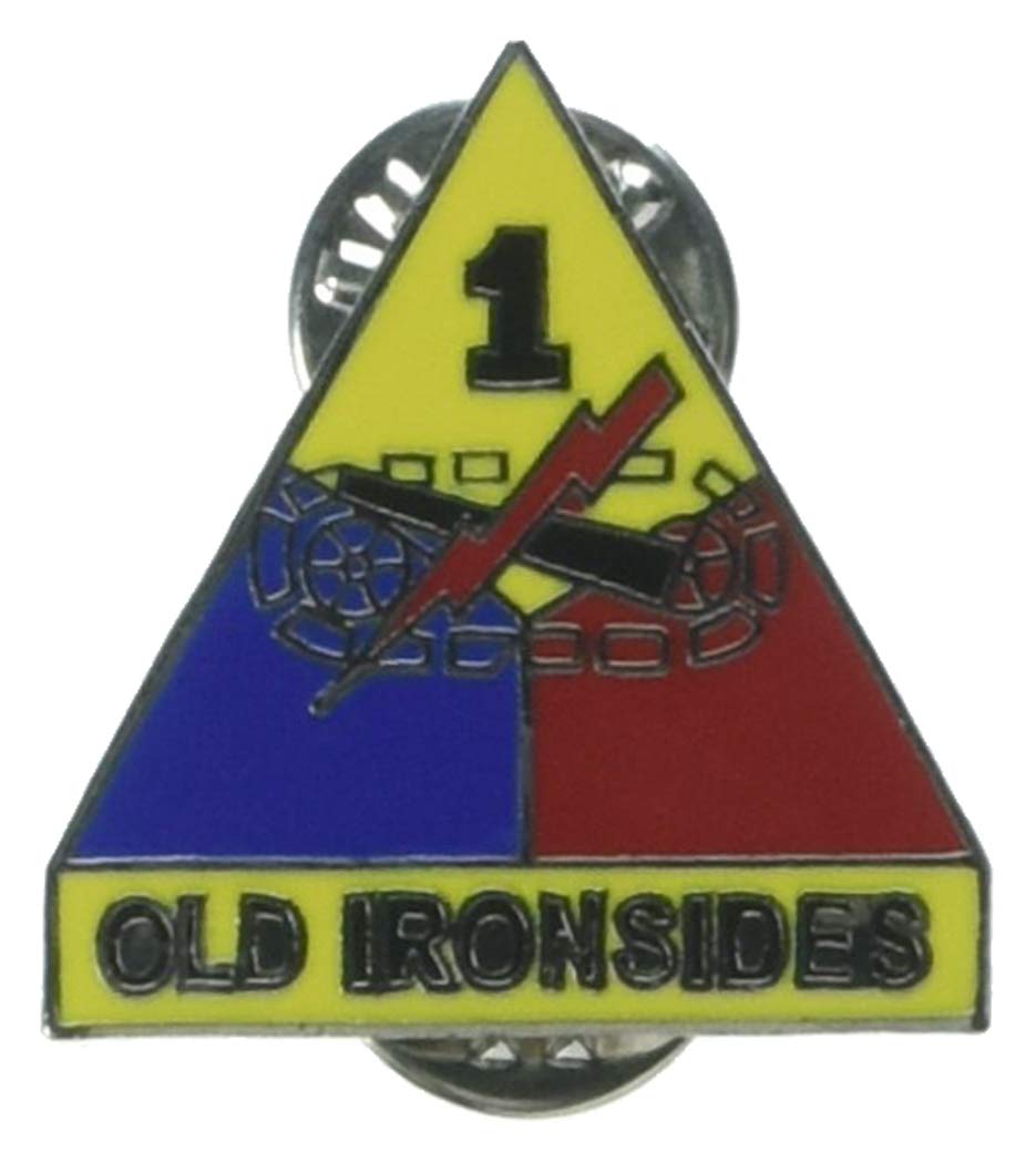 EagleEmblems P14740 Pin-Army,001ST Arm.DIV. Old Ironside (1'')