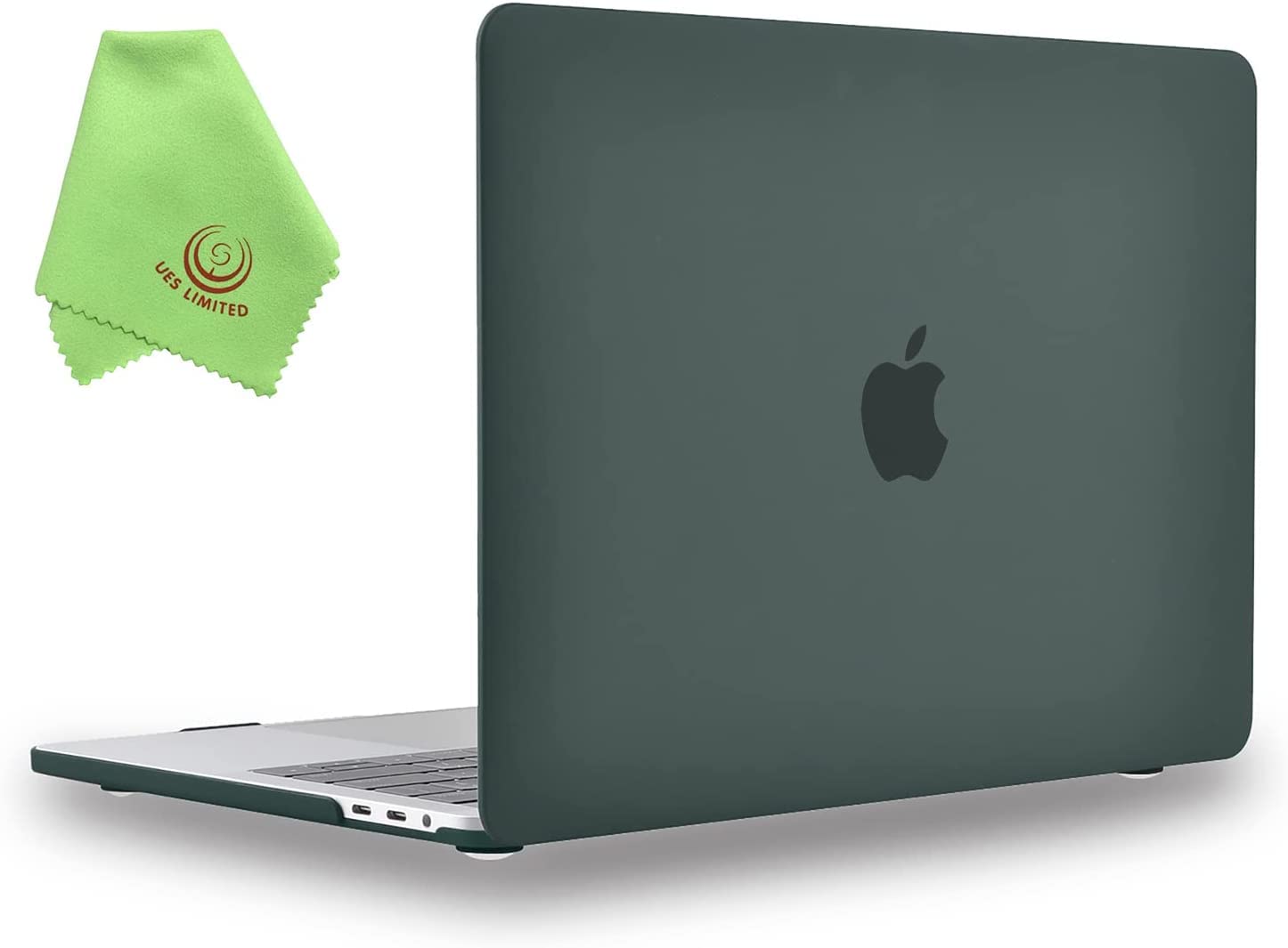 UESWILLCompatible with 2019 2020 MacBook Pro 16 inch Model A2141, with Touch Bar & USB-C, Smooth Matte Hard Shell Case Cover, Midnight Green