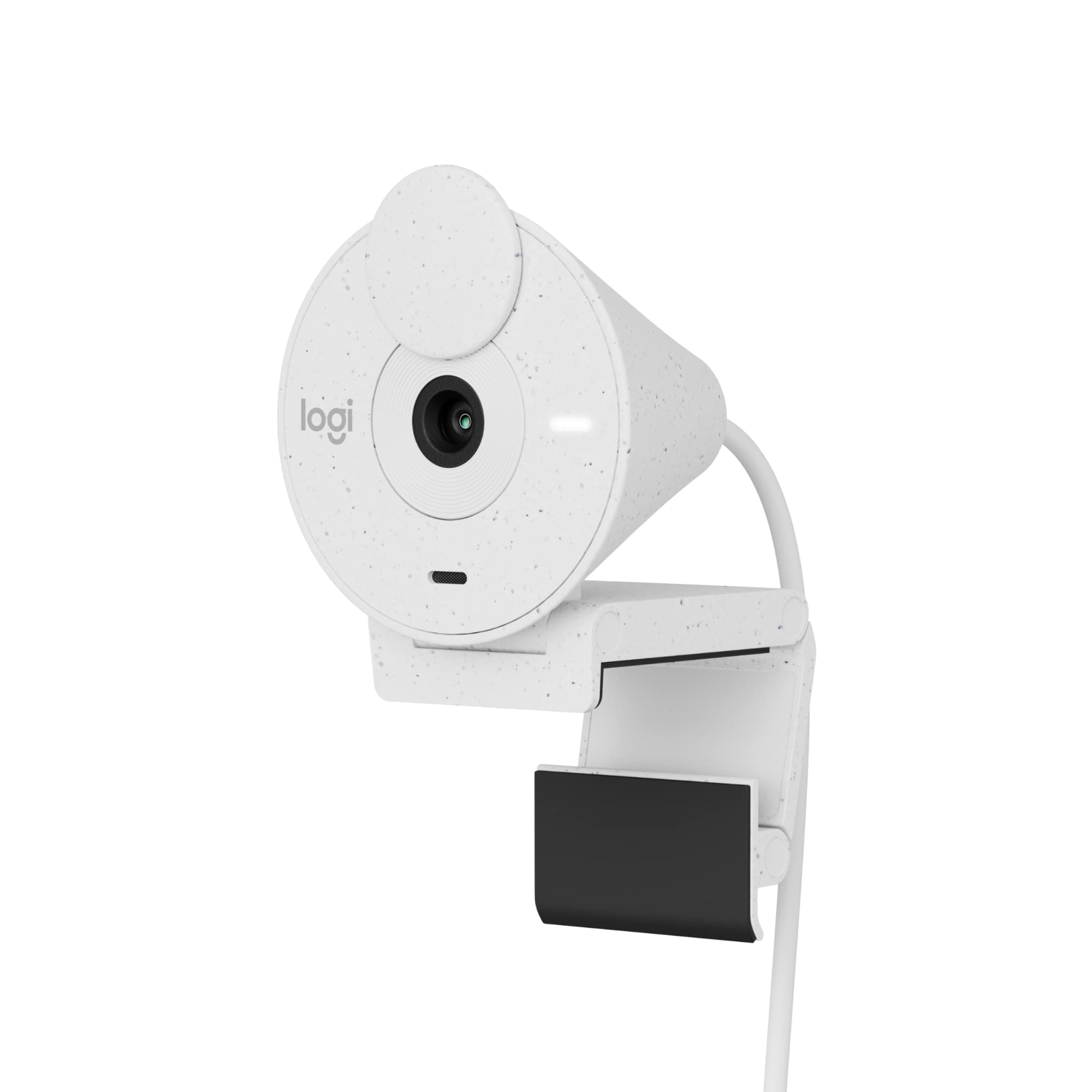 Logitech Brio 300 Full HD Webcam with Privacy Shutter, Noise Reduction Microphone, USB-C, Ceritified for Zoom, Microsoft Teams, Google Meet, Auto Light Correction - Off-white