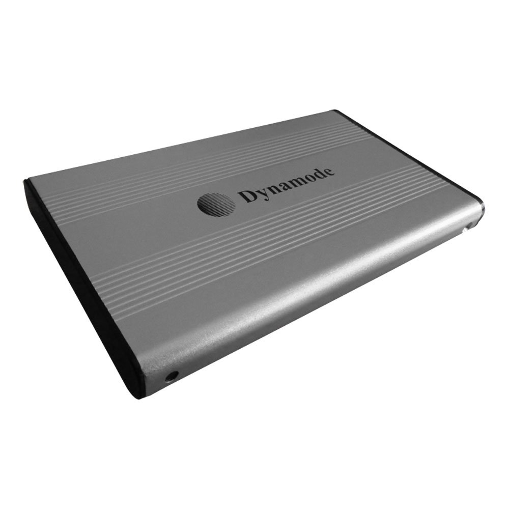 DynamodeExternal 2.5" SATA Hard Drive Caddy, USB2, USB Powered, Aluminium Case, Plug And Play, LED Power Light, High Speed USB Cable, Compatible With Windows, Mac OS, Linux, One Year Warranty