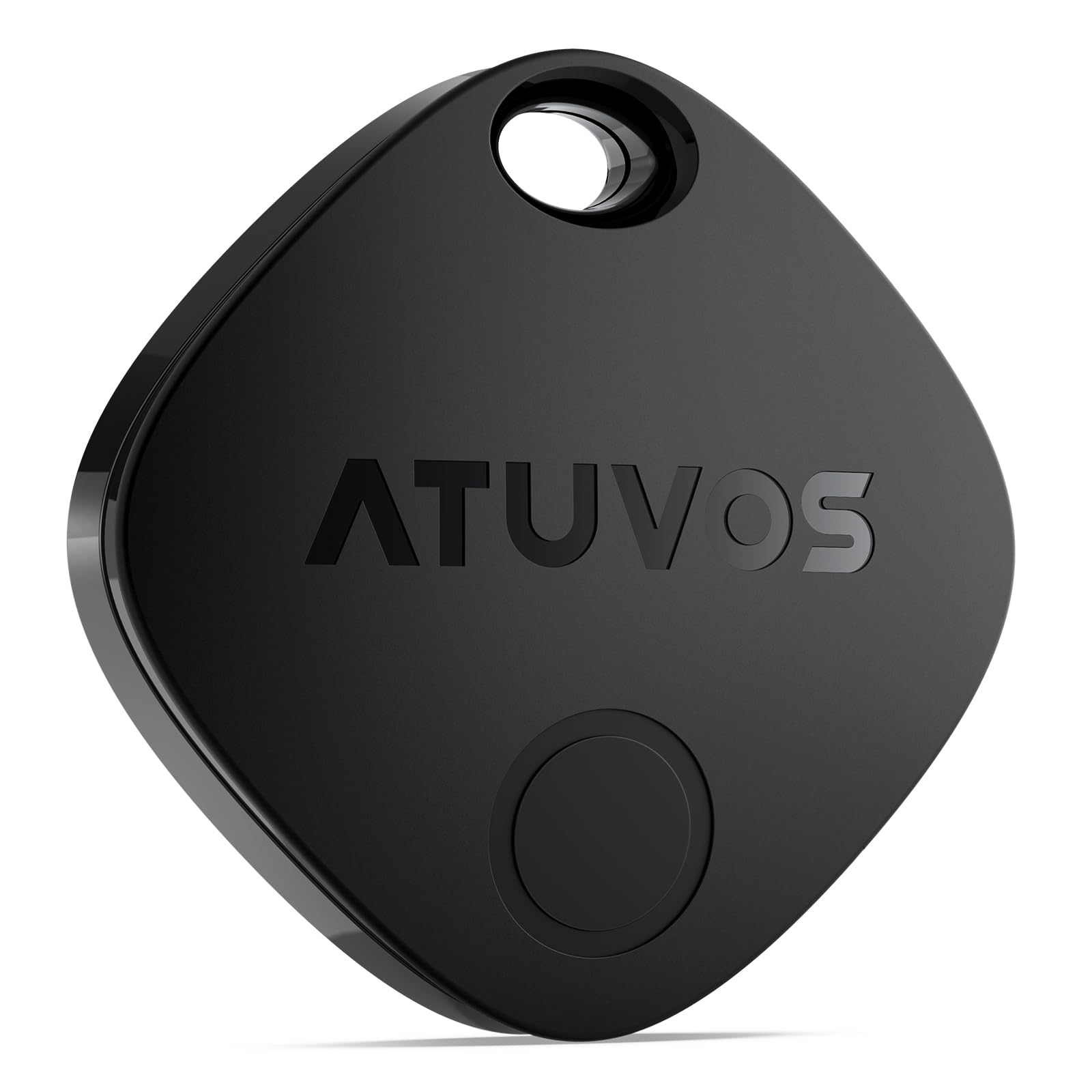 ATUVOS Tracker Bluetooth Item Finder, Compatible with Apple Find My (iOS Only), Replaceable Battery, IP67 Waterproof, for Keys, Luggages, Suitcases, Wallets, Bags, 1 Pack, Black