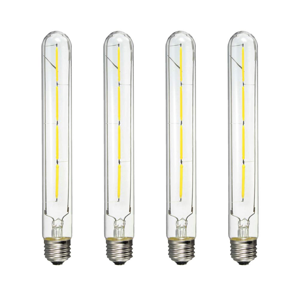 4 Pack LED Vintage Filament Light Bulb, E27 Base Lamp, 4W Replaces 40W Halogen, Clear Glass, 6500K Cold White, AC 220-240V, Non Dimmable