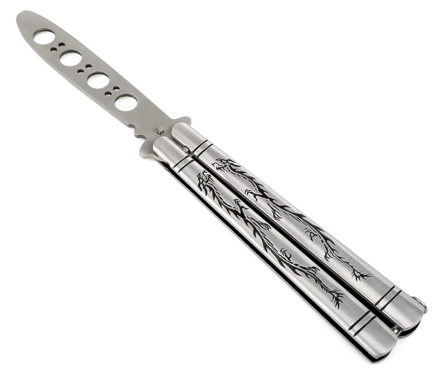 SKEIDO Metal Practice Butterfly Comb Style Butterfly Knife Trainer Tool H013