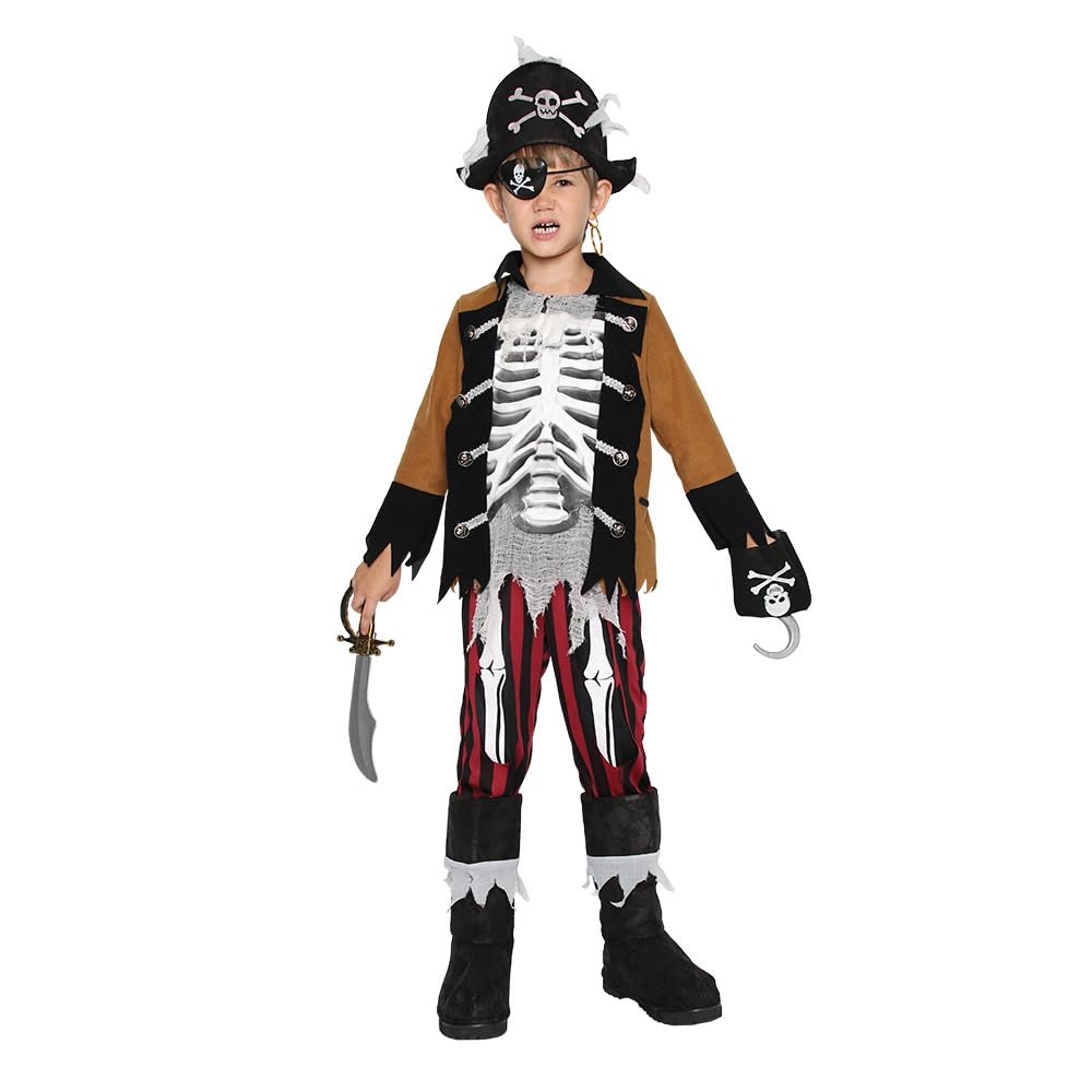 Mad Toys Pirate Boy Dress Up Book Week and World Book Day Child Costume Roleplay Trick or Treat Theme Party Halloween Child Costumes, 3-4 Years