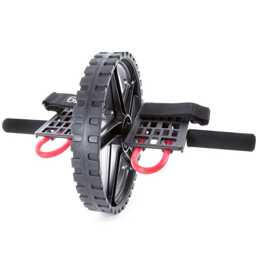 66fitPower Wheel - Abdominal and Core Exercise Roller Workout, Black