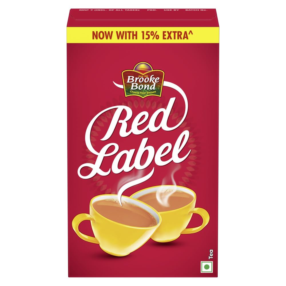 Lipton Brooke Bond Red Label Tea Leaf Carton, Ginger, 500/575 Grams (Weight May Vary)