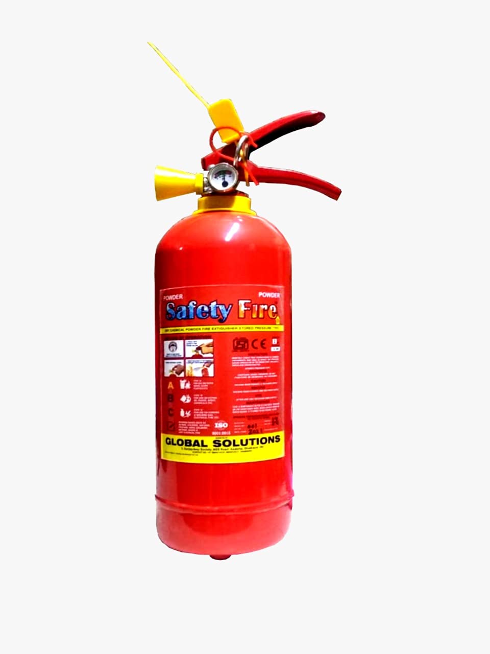 Safety Fire ABC Powder Type 2 Kg Fire Extinguisher , Red