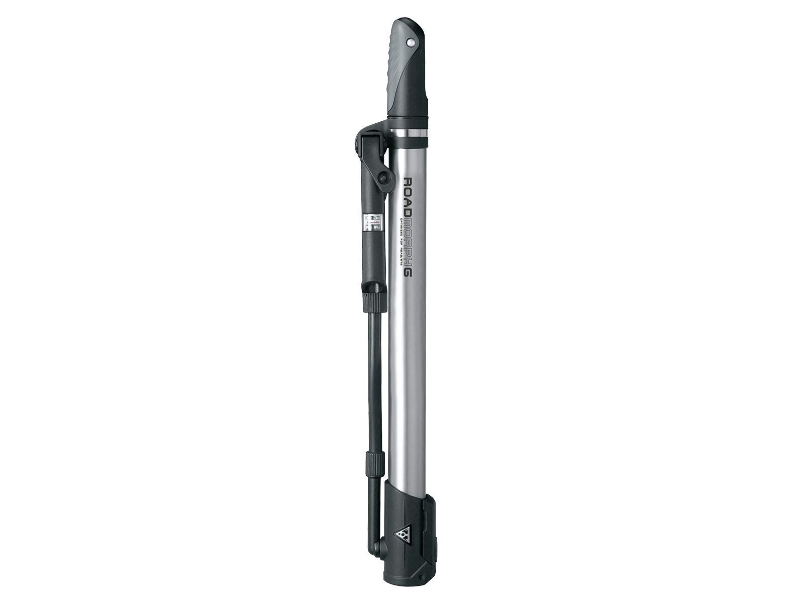 Topeak Road Morph G Bike Pump with Gauge, black, silver, large x w x h ﻿35 x 5.7 x 2.8 cm/ 13.8” x 2.2” x 1.1”, TRP-3G