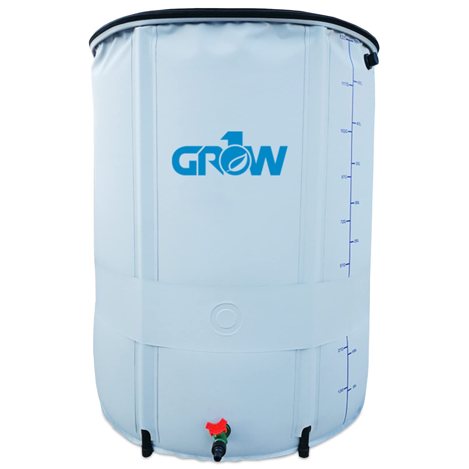 GROW1 Collapsible Reservoir Water Tank 60 Gallon Water Storage Barrel Container Portable for Garden Plants Gardening Greenhouse