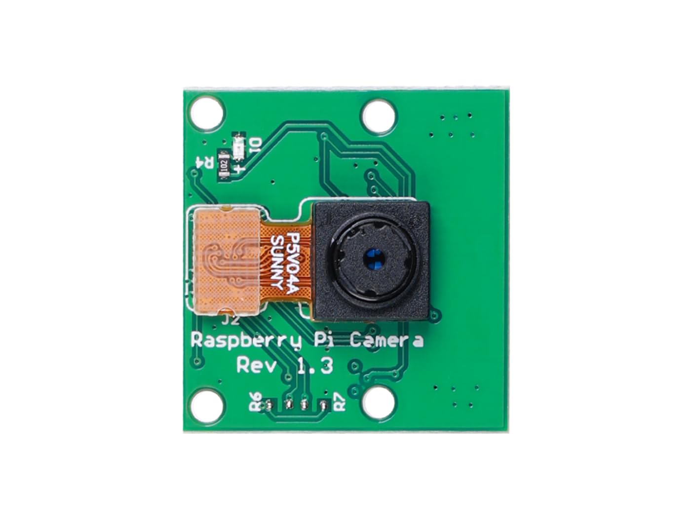 OV5647-62 FOV Camera Module for Raspberry Pi 3B+4B - Fisheye Lens, 2592 x 1944 - Suitable for Large or Night Landscape Surveillance