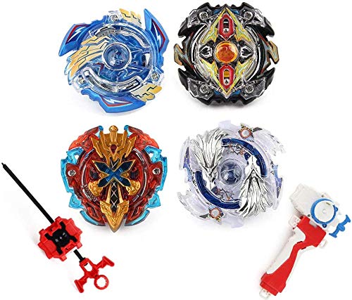 Bey Battle Gyro Burst Evolution Toy Set Gift with 12 Spinning Tops Two Launchers one 4D Launcher Grip