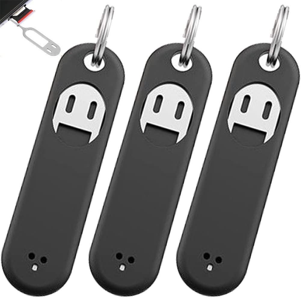 Haowul Sim Card Removal Tools 3pcs Universal Sim Card Tray Eject Pin Sim Ejector Tool with Keychain Charm for Phones Tablets