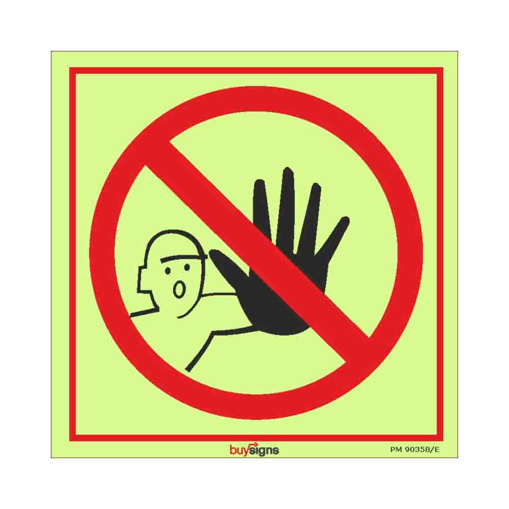 Buysigns.in - Do Not Enter Autoglow Sign in English - Glow in Dark Micro Laminated Autoglow Vinyl Sticker - (Square, 24 Inch X 24 Inch, Multicolor)