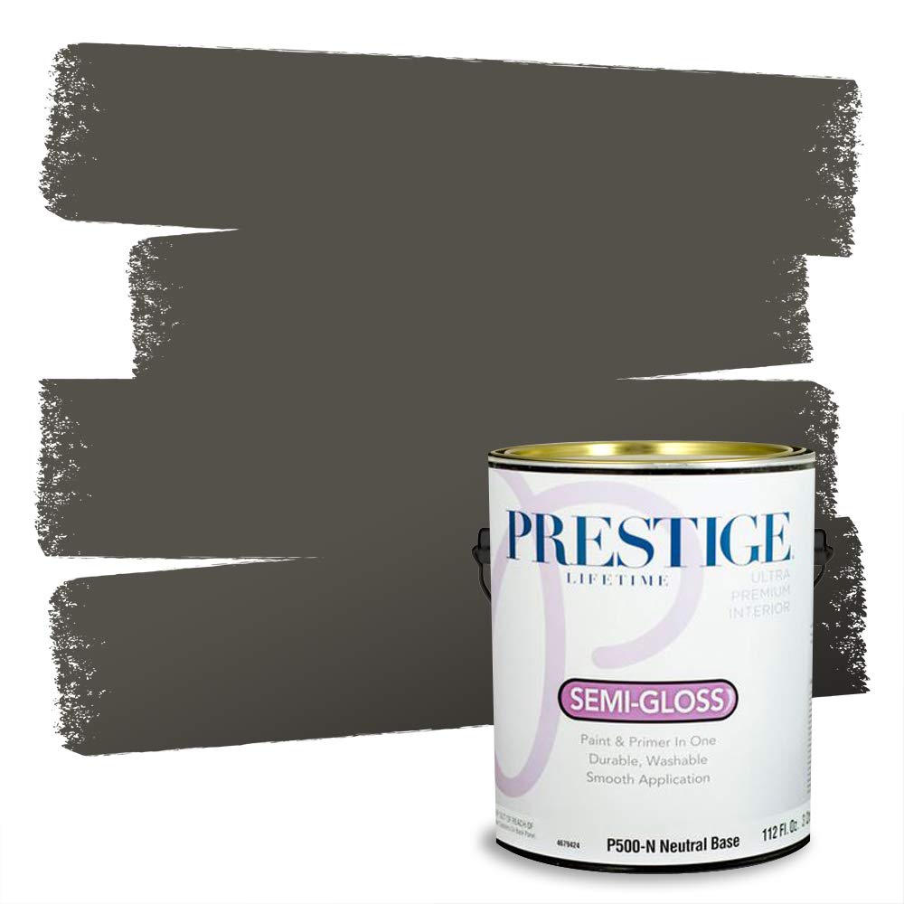 Prestige PaintsInterior Paint and Primer In One, 1-Gallon, Semi-Gloss, Comparable Match of Sherwin Williams* Urbane Bronze*