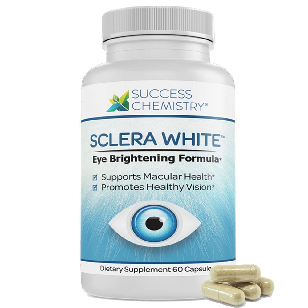 Eye Brightening Formula Sclera White by Success Chemistry Get Beautiful Bright Eyes Non-GMO 60 Veggie CAPS