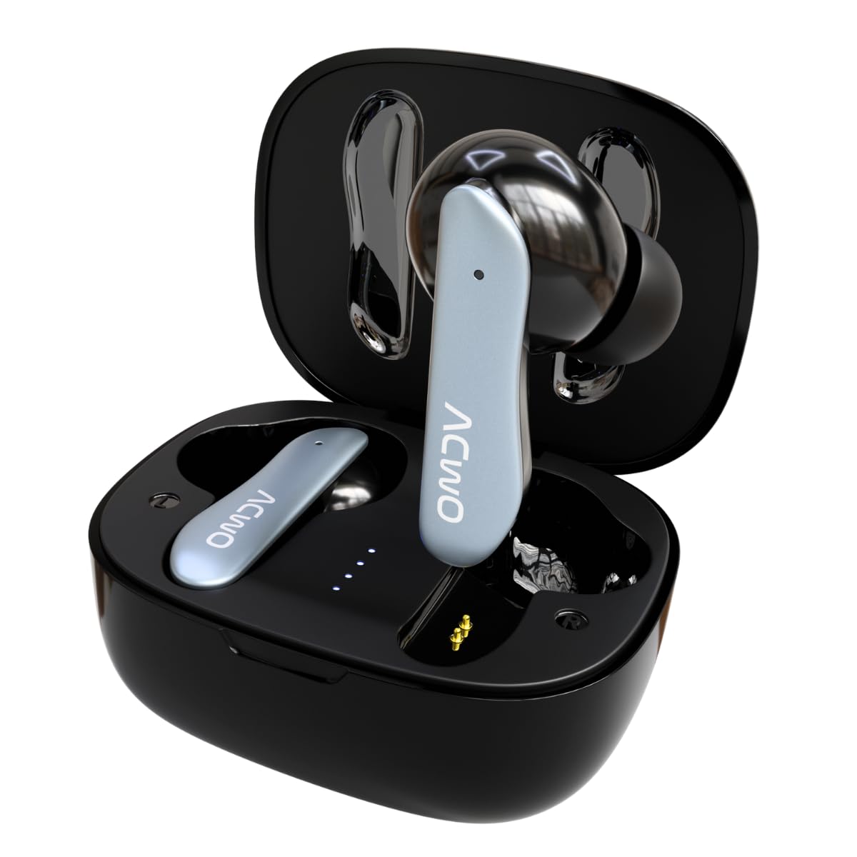 ACwO DWOTS Bliss in Ear Truly Wireless Earbuds Made in India with 50 H of Playtime, 50 Ms Low Latency, Sonic Shield ENC Technology, 10Mm Bass Boom Driver, Auto Connect, BT V5.3, Raven Black