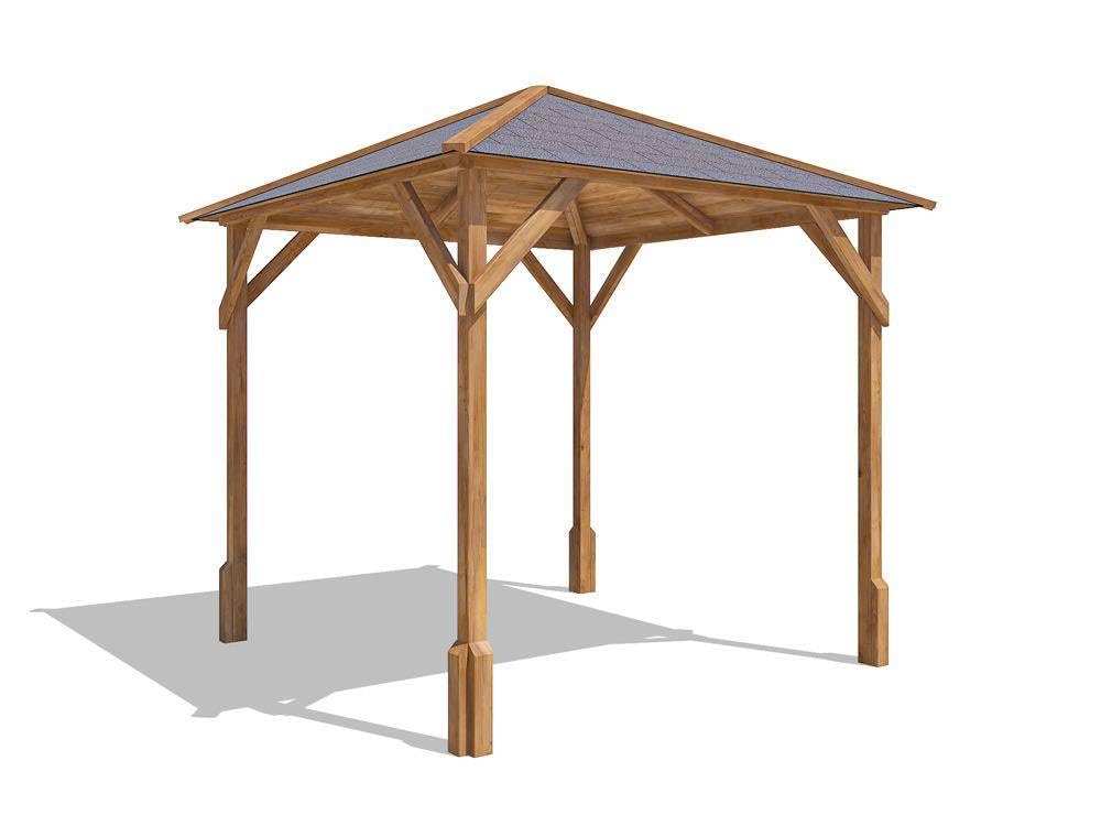 Dunster House Wooden Garden Gazebo 6'6" x 6'6" Pressure Treated Shelter Utopia 200