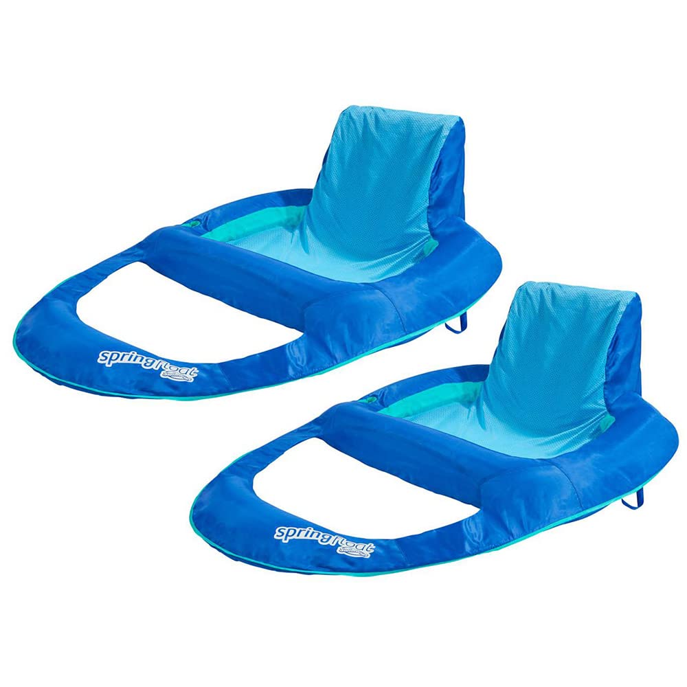 SwimWays Spring Float Recliner XL 2 Pack , Blue