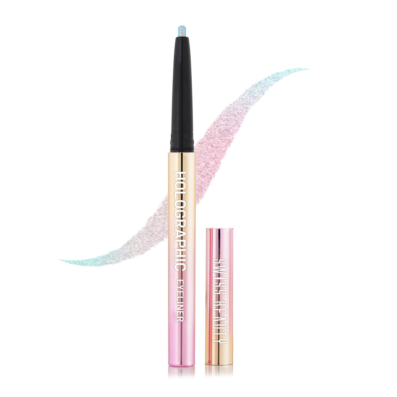 Swiss Beauty Holographic Shimmery Eyeliner | Waterproof, Smudge proof, Long lasting eyeliner with easy application | Shade- Nebula, 0.2g