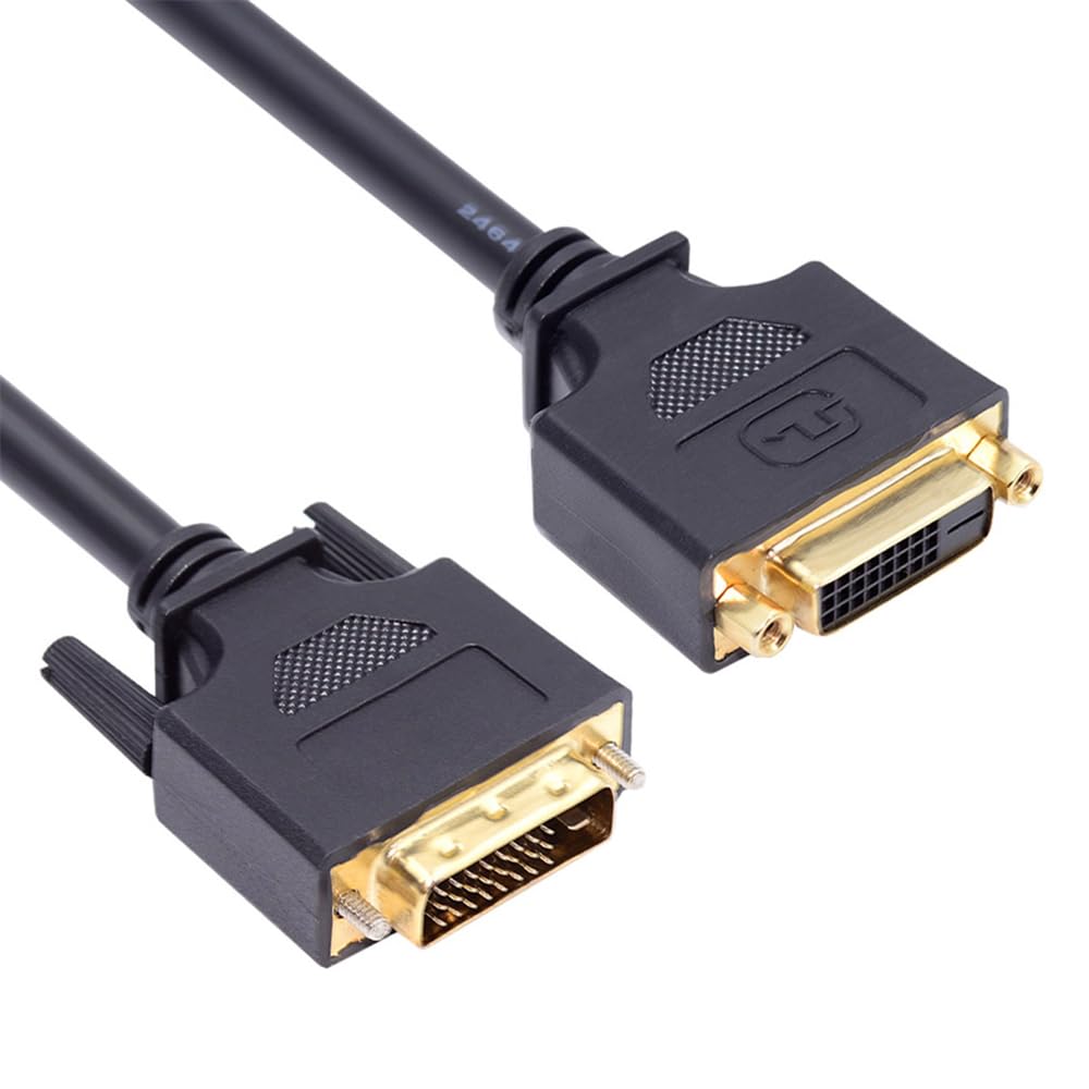 cableccDVI to DVI 24+1 Full pinout Male to Female Extension Cable DVI-D Dual Link Digital Video for Monitor Graphics Card 50cm