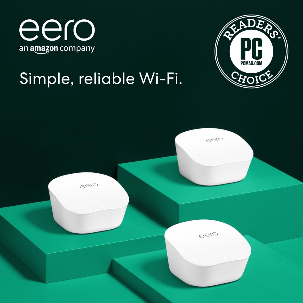 Amazon eero mesh Wi-Fi 5 router system | 3-pack | coverage up to 420 sq.m