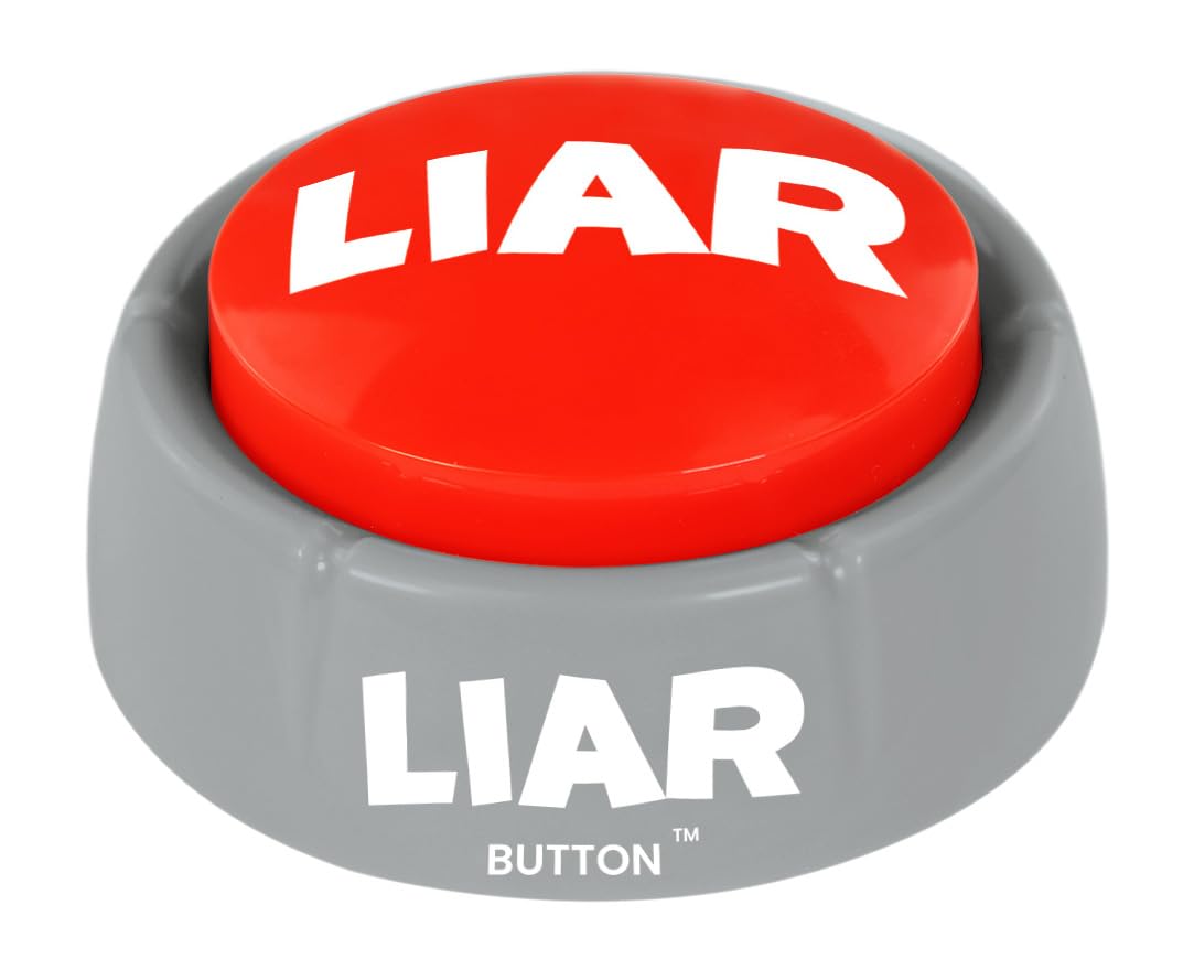 Talkie Toys Products Liar Button - 8 Hilarious Liar Sayings - Funny Talking Button for Games, Political Lies, Big Laughs, Office Humor - Great Gag Gift and Stocking Stuffer