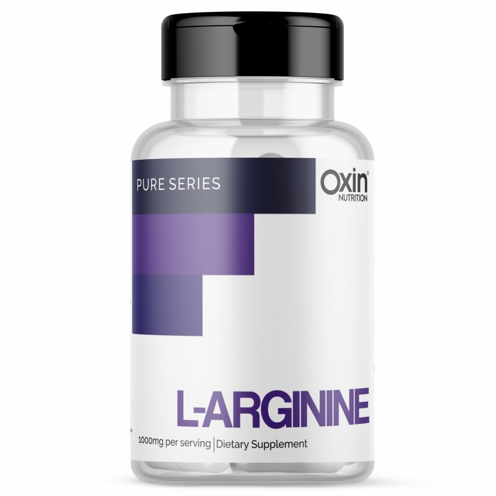 Oxin Nutrition L Arginine 1000mg Per Serving - Pre Workout Supplement - Nitric Oxide Booster (90 Capsules)