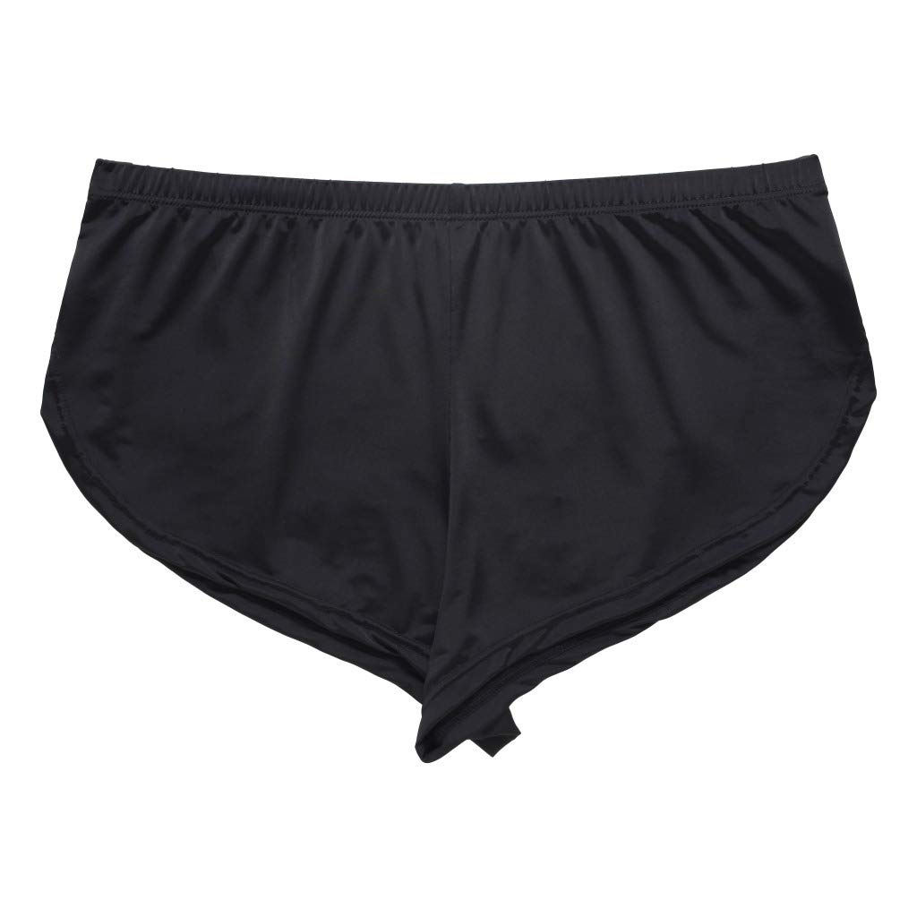 Men's Silk Split Side Boxer Lounge Sleeping Shorts Breathable Underwear