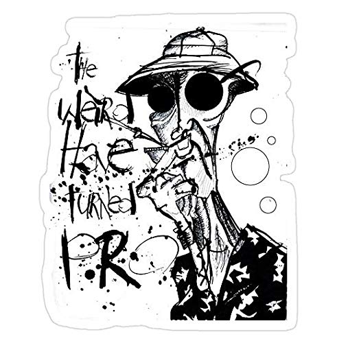 The Weird Have Turned Pro, Hunter s Thompson Decal Sticker - Sticker Graphic - Auto, Wall, Laptop, Cell, Truck Sticker for Windows, Cars, Trucks