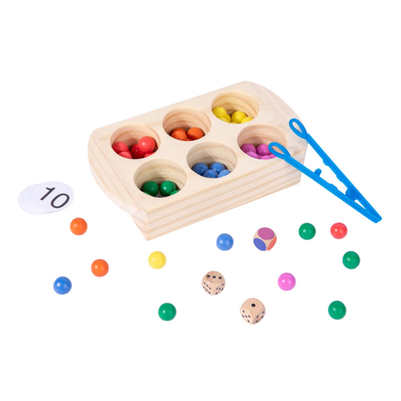 1 set Clipping Preschool Math Sorting Counting Educational Puzzle Beads Clip Brain Hands Teaching Training Aids Creative Montessori Classification Focus-training