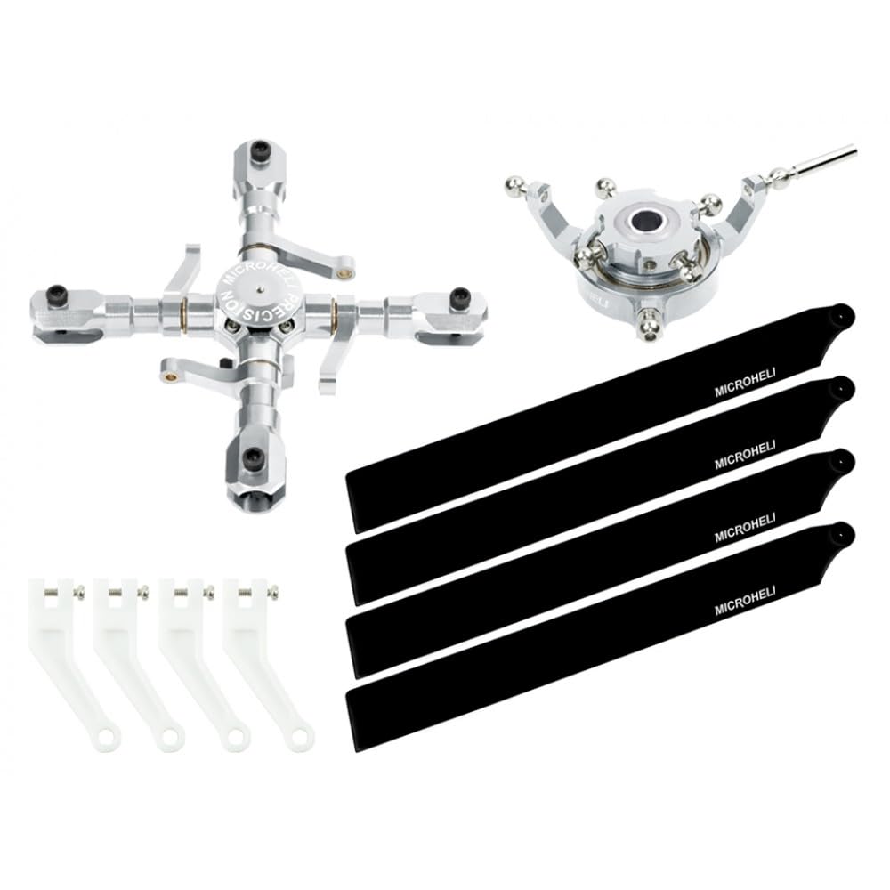 Microheli CNC Quad Carbon Plastic Blades Conversion Set - GOOSKY S2