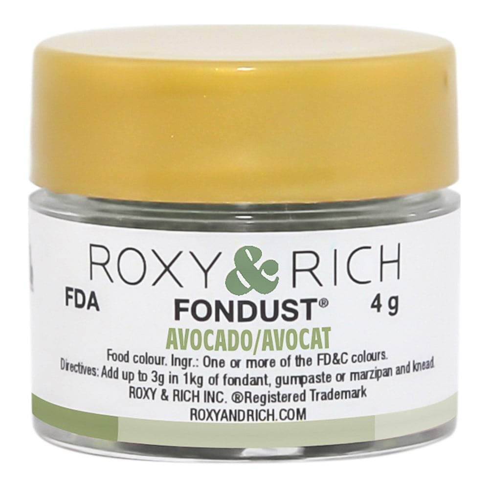 Roxy & Rich Fondust Powder Food Color Avocado, 4 Grams