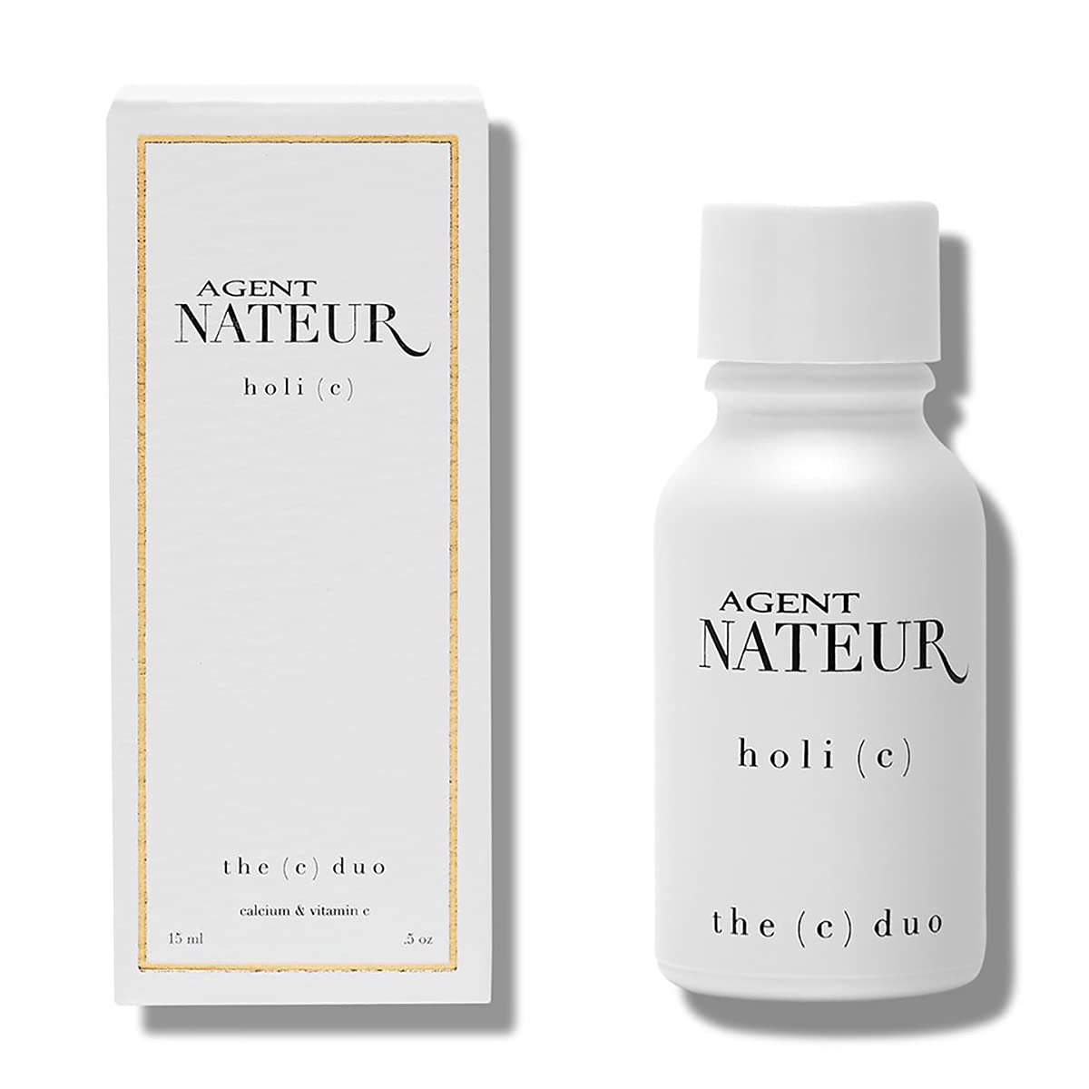 Agent Nateurholi (c) Natural C Duo Calcium + Vitamin C Powder | Vegan, Non-Toxic, Clean Skincare (.5 oz | 15ml)