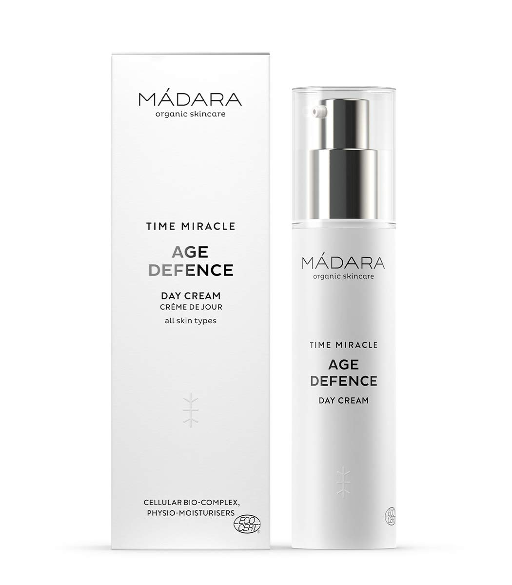 MÁDARA Organic Skincare | Time Miracle Age Defence Day Cream - With Hyaluronic Acid and Cellular Bio-Complex, Based on Northern Birch Water, Vegan 50 ml (Pack of 1) Black