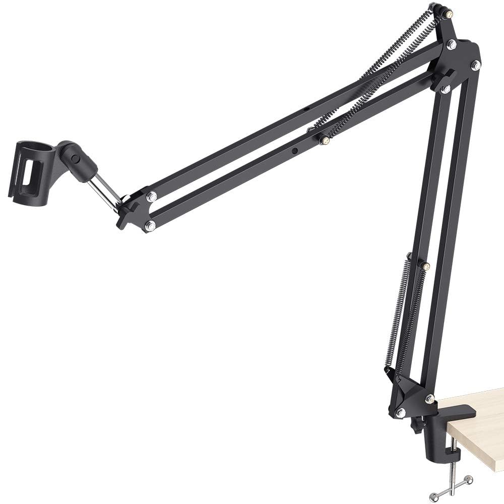 Maono AU-B01 Microphone Suspension Boom Scissor Arm Stand (Black)