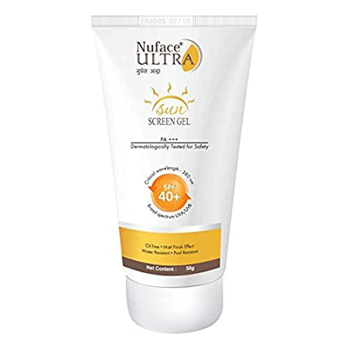 Nuface Ultra Sunscreen - Tube of 50 g Gel