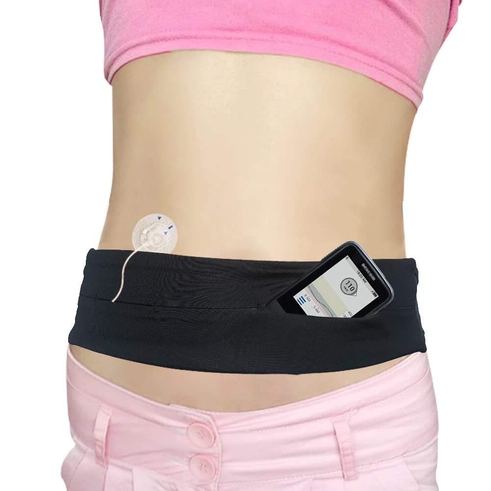 Comfortable Kids Insulin Pump Holder Belt Active T1D Diabetic Pouch for Epipen No Bounce Fanny Pack Bands Medical Accessories Adjustable Fit 20"-30" Waist Hook N Loop